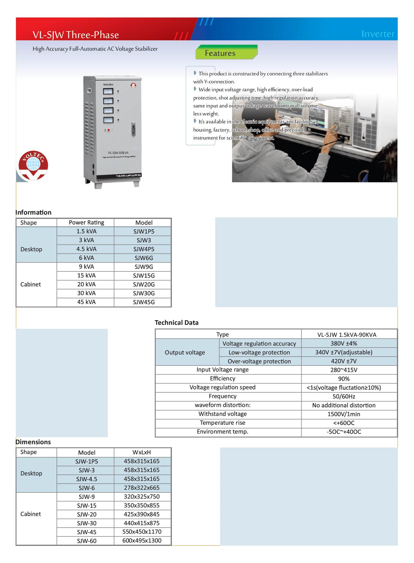 Voltec SVC Stabilizer - 3-Phase (5KVA-500KVA) | Wirell Electric - Wirell Electric