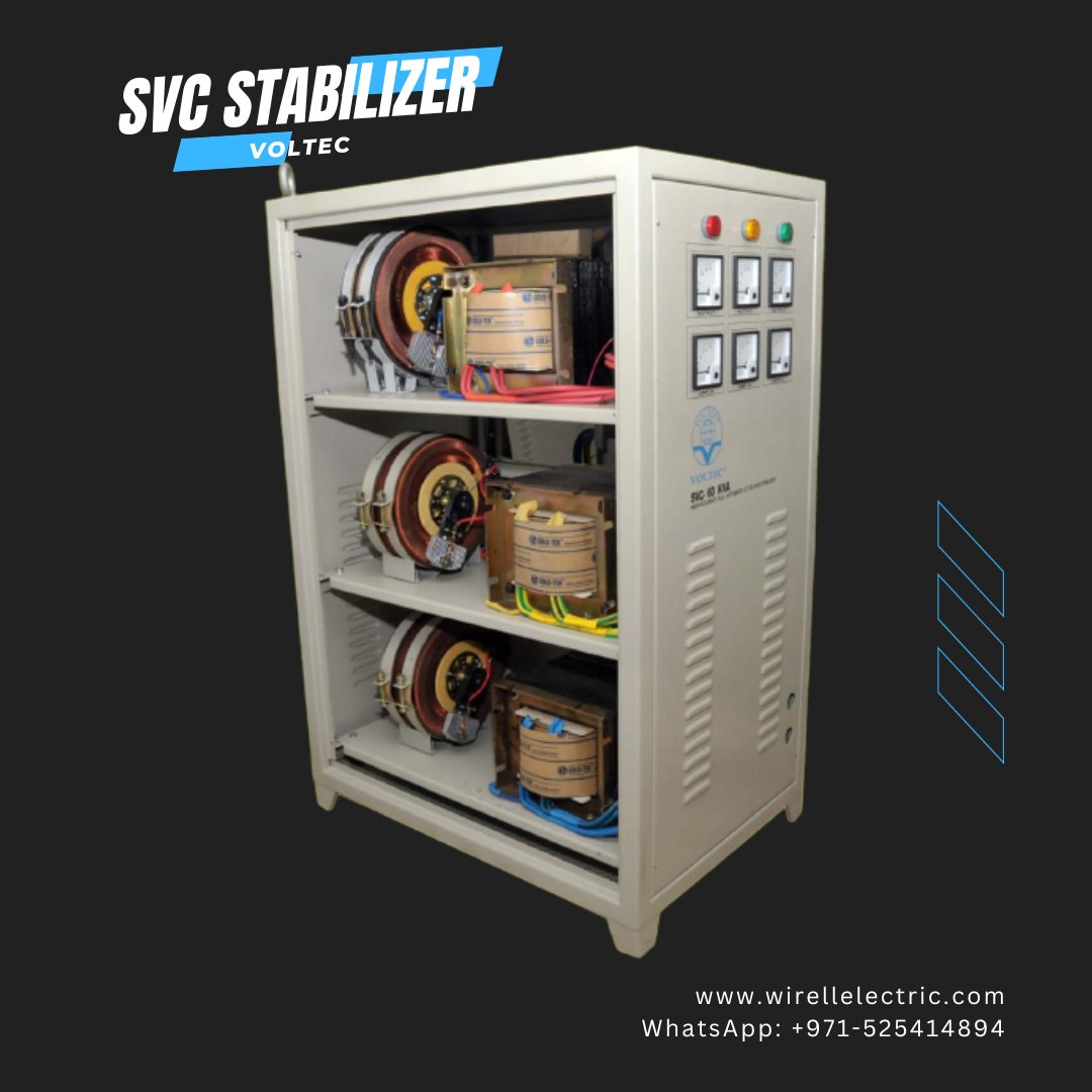 Voltec SVC Stabilizer - 3-Phase (5KVA-500KVA) | Wirell Electric - Wirell Electric